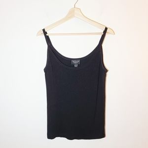 St John Couture Ribbed Knit Sparkle Tank